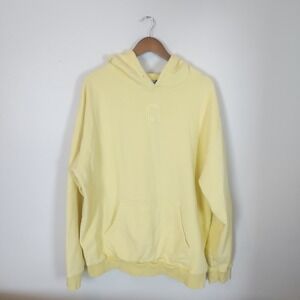 Overtime Hooded sweatshirt Men's XL Yellow ‎ Cotton Blend  *Flaws*